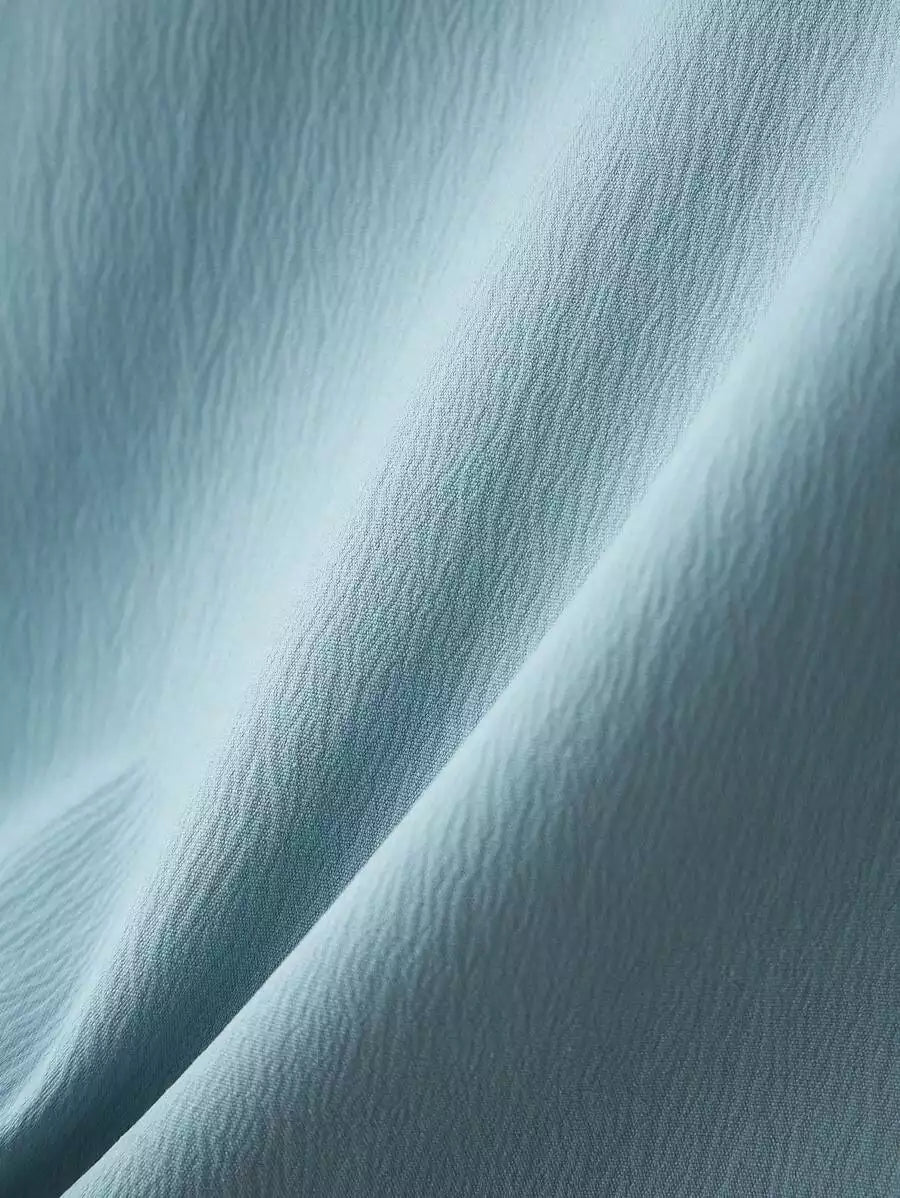 Plain Mint Blue Mens Full Set Trouser and Shirt Half Sleeves - XPCRDF