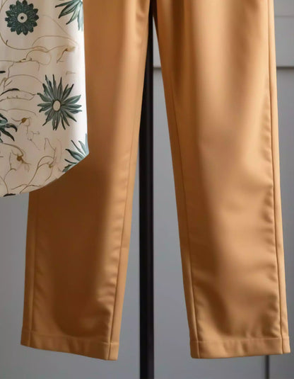 Brown Mandala Mens Full Set Trouser and Shirt Half Sleeves - XPCRDF