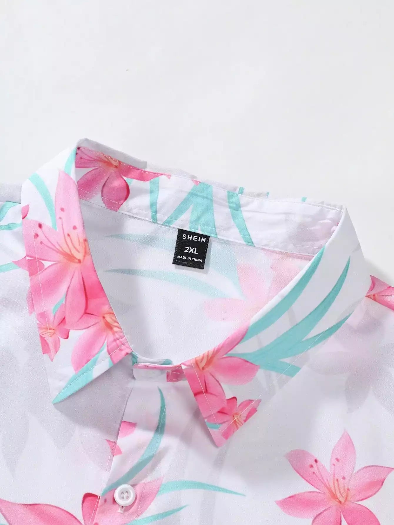 Pink Floral Design Mens Half Sleeves Cords Cotton Material - XPCRDH