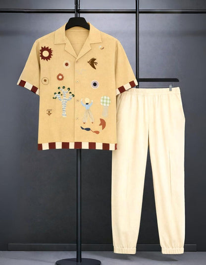 Classy Canvas Story Mens Full Set Trouser and Shirt Half Sleeves - XPCRDF