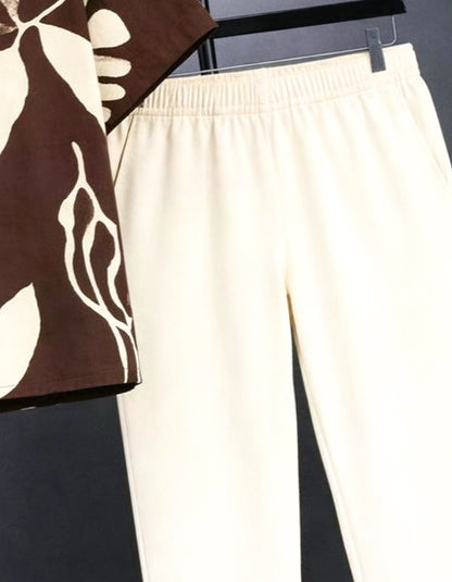 Classy Mocha Petal Mens Full Set Trouser and Shirt Half Sleeves - XPCRDF